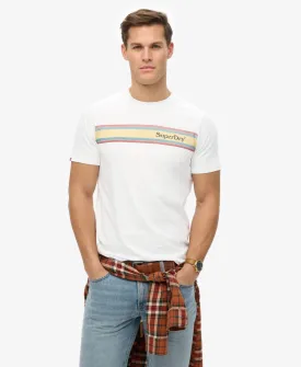 Superdry Venue Logo Stripe Relaxed T-Shirt - Optic