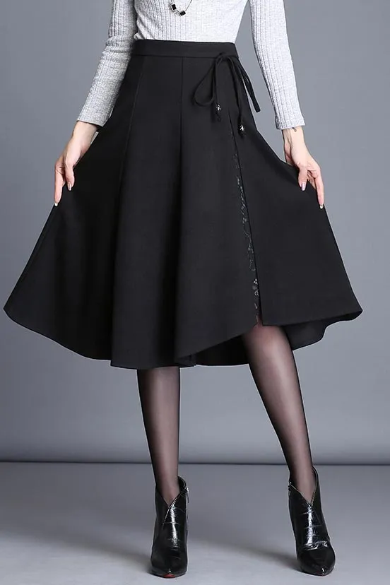 Versatile  irregular  a-line expansion skirt S018