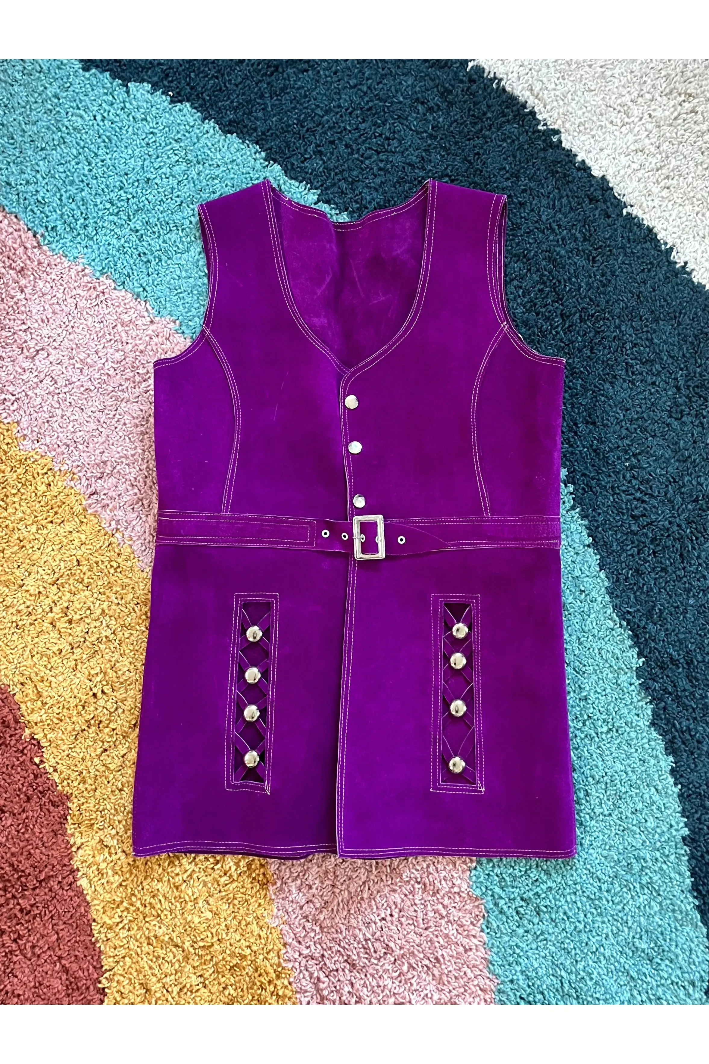 Vintage 60s Rare Studded Cutout Vest