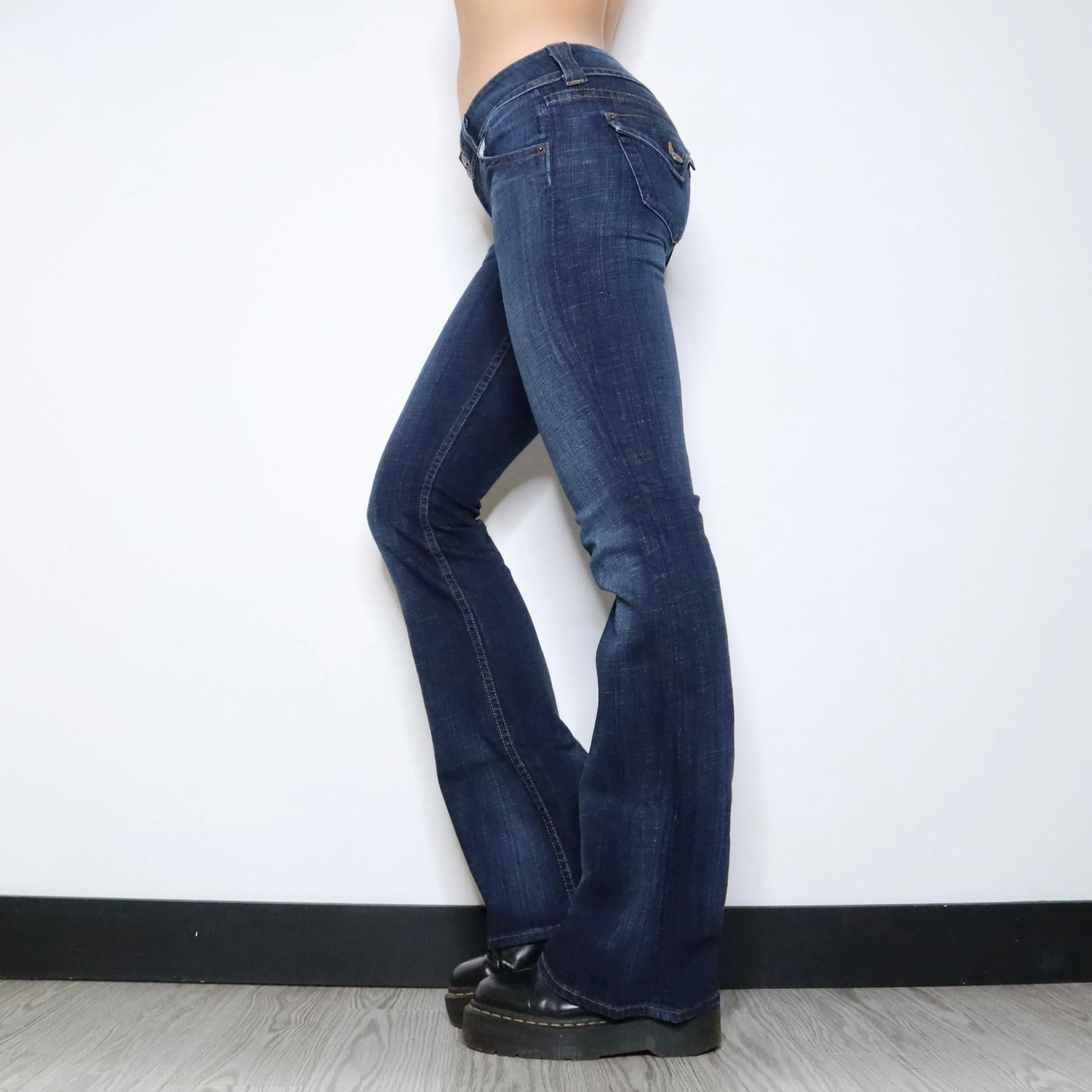 Vintage Y2K Hudson Low Rise Flare Jeans (Medium)