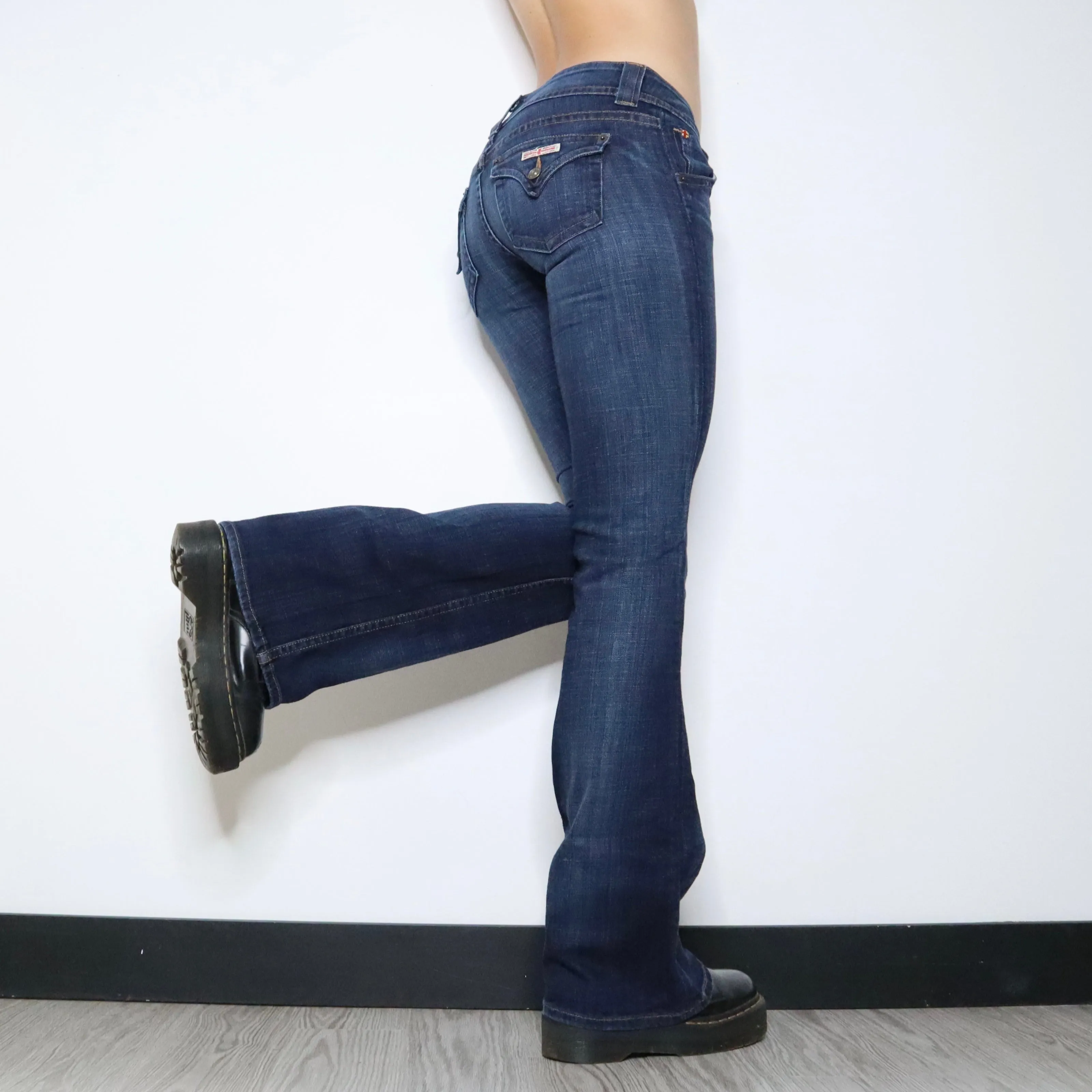 Vintage Y2K Hudson Low Rise Flare Jeans (Medium)