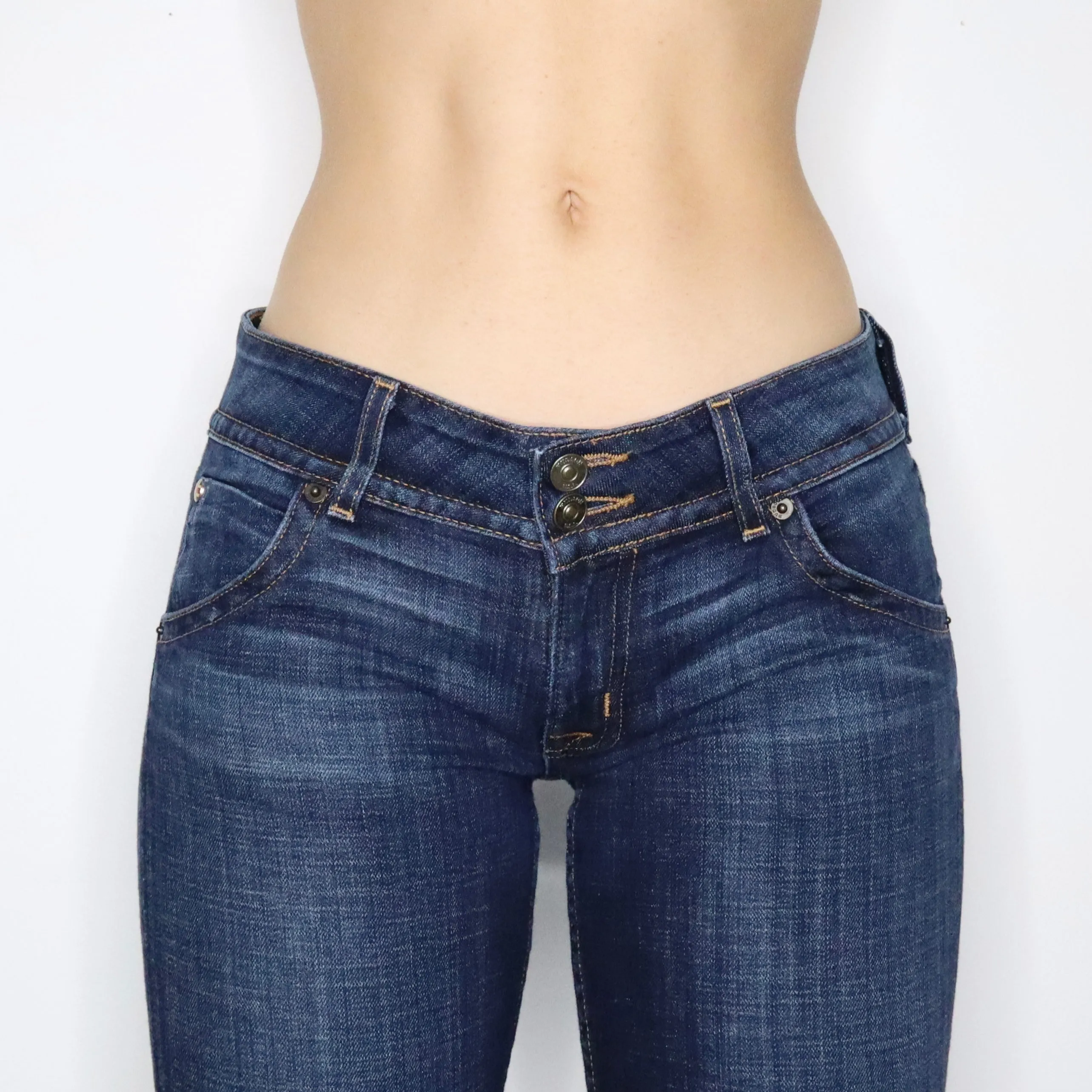 Vintage Y2K Hudson Low Rise Flare Jeans (Medium)
