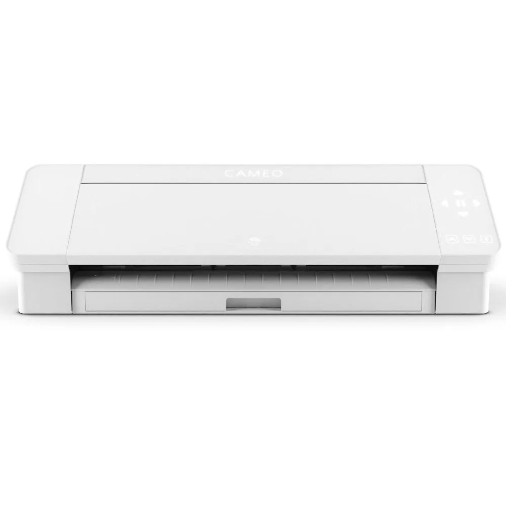 White Cameo 4 W/ 26 Oracal Glossy Sheets, Guides, 24 Sketch Pens, and More