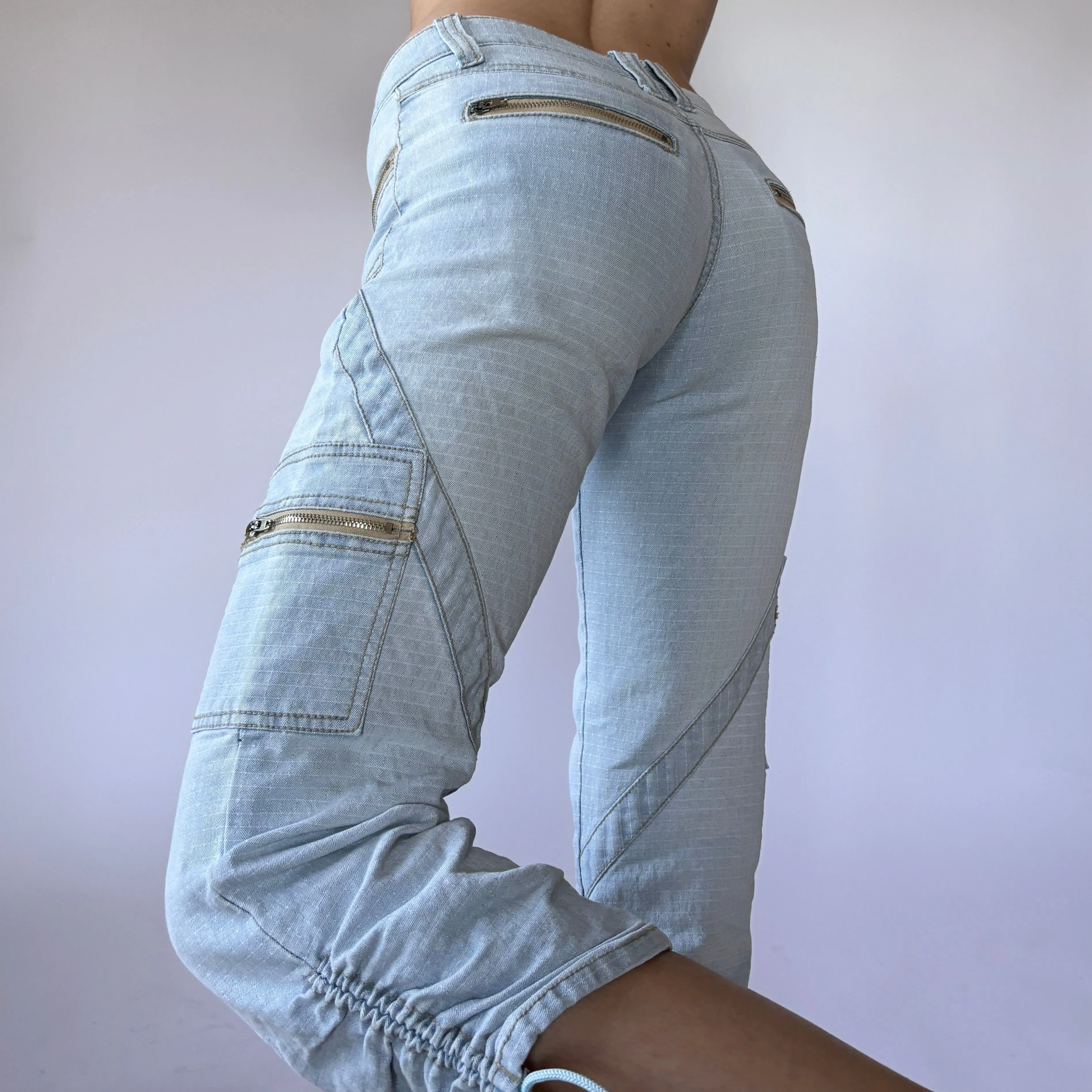 Y2K Low Rise Denim Capris (XS)