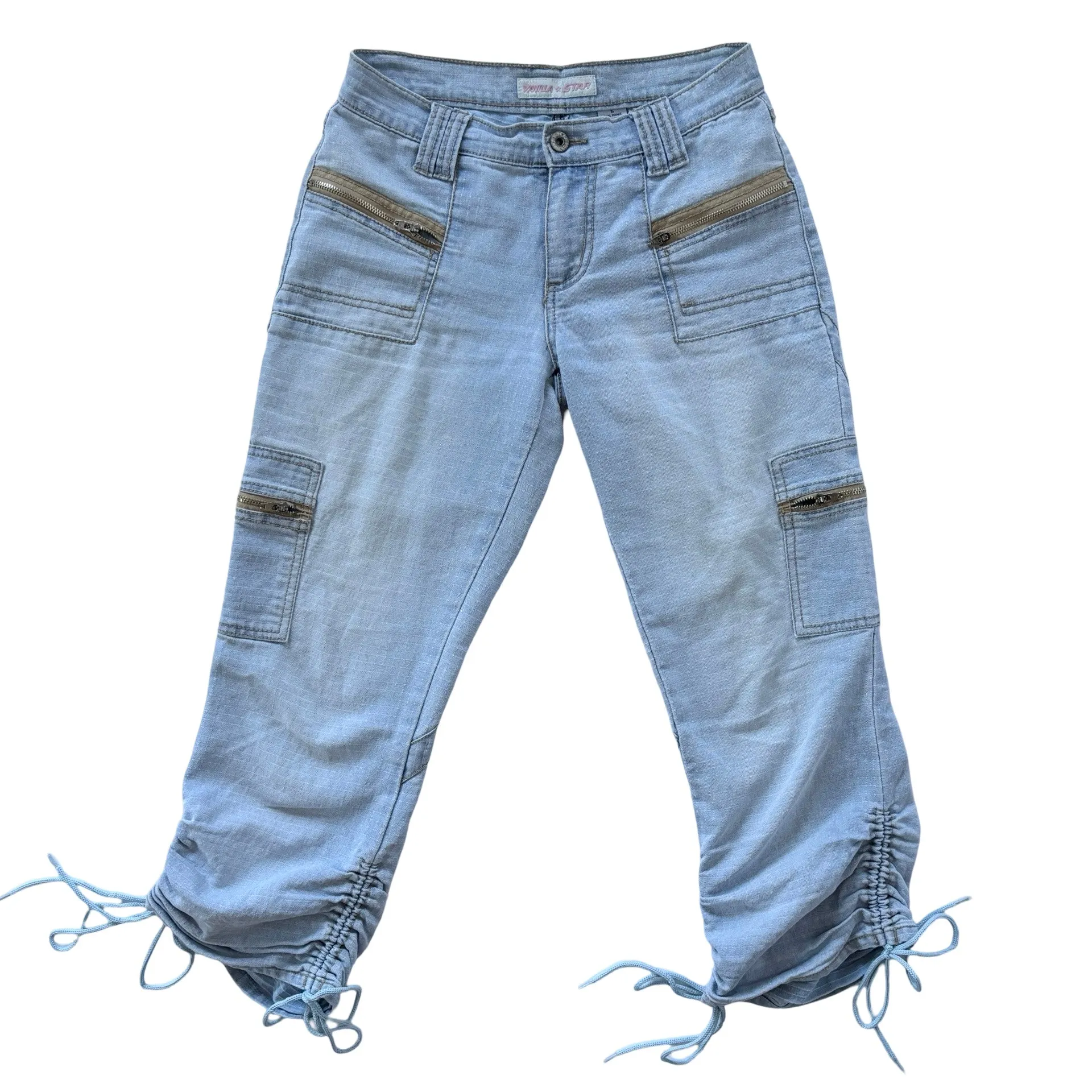 Y2K Low Rise Denim Capris (XS)
